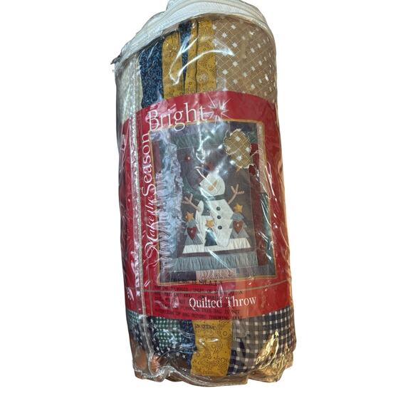 Make the Season Bright Quilted Throw - Picture 1 of 5
